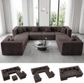MONVANE Modular Sectional Sofa, Oversized 8 Seat Convertible U Shaped Couch by MONVANE