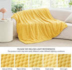 BEDELITE Yellow Twin Blanket for Couch, Soft Cozy Gifts for Women, 60 * 80 | 3D - Image 7
