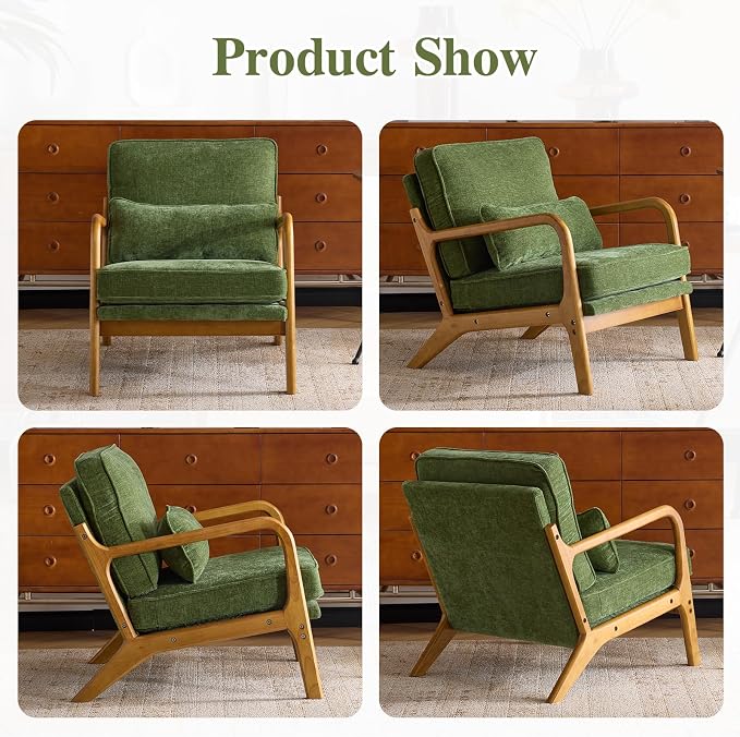 Karl home Mid Century Modern Accent Chair - Image 6
