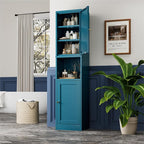 YAUWOH 2-Door Metal Storage Cabinet, Tall Slim Pantry Organizer - Image 6