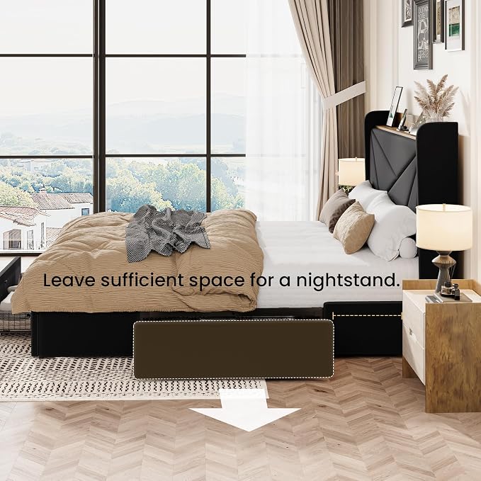 SHA CERLIN Queen Bed Frame - Image 8