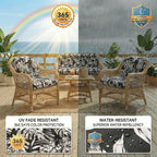 1 MIDDLE ONE Wicker Chair Cushions 3 Pieces Set - Image 4