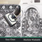 HEBE Hallway Runner Rug 2'x6', Washable Non Slip Kitchen Rug Runner | Soft Boho - Image 4