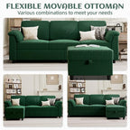 Vongrasig Convertible Sectional Couch, 3 Seat L Shaped Sofa - Image 7