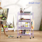 TOOLF 4-Tier Rolling Cart, Metal Utility Cart - Image 8