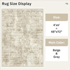Soalmost Abstract 4x6 Area Rug Washable Rugs - Image 5