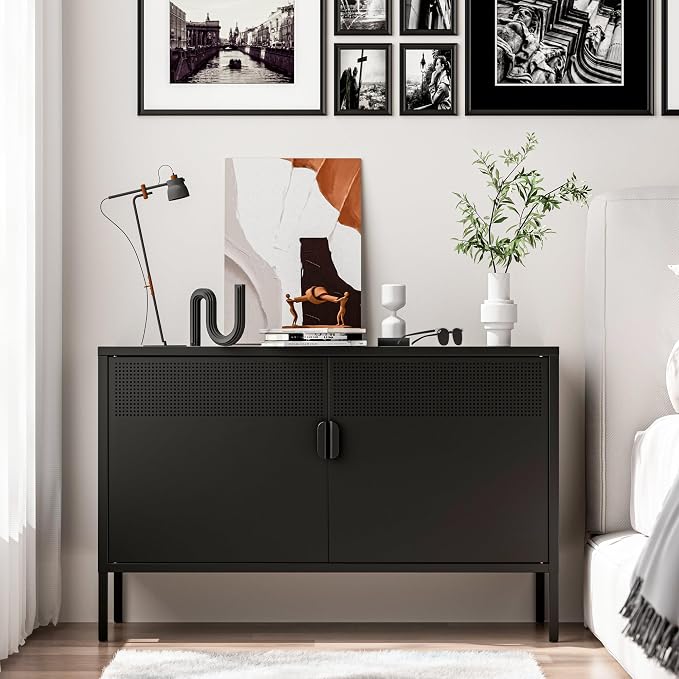Washsemba 2 Door Storage Sideboard, Metal Storage Cabinet by Washsemba