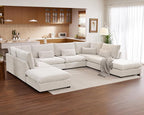 154" Oversized Chenille Couch Modular Sectional Sofa, Washable Cloud Couch - Image 4