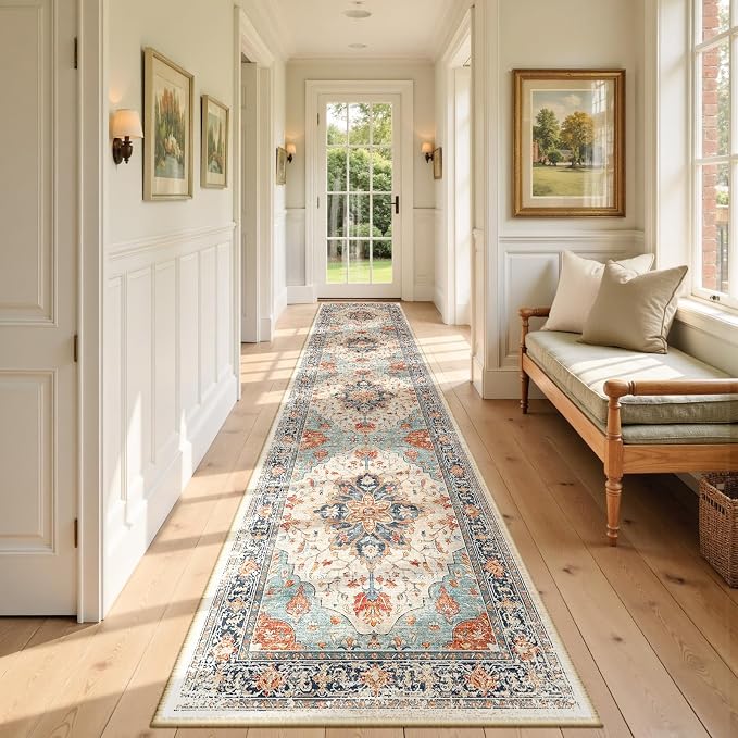 RELEANY Washable Area Rug, Runner 2'x9', Water Repellent, Pet Friendly by RELEANY