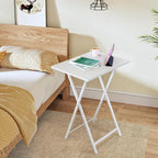 HOOBRO Folding TV Tray Tables, Industrial Snack Tables - Image 4