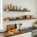 12 inch Deep Floating Shelves for Wall, 72 inch Wide Engineered Wood Wall - Image 6