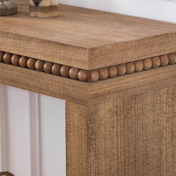 64" Wood Console Table for Entryway, Modern Sofa Table Behind Couch - Image 4