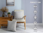 Stellhome Burlap Throw Pillow Covers Square Solid Linen Decorative Cushion - Image 3