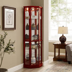 Corner Curio Cabinet, Wine Bar China Cabinet - Image 5