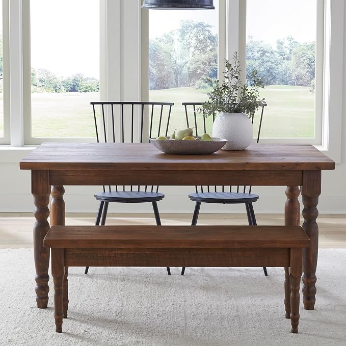 Grain Wood Furniture Valerie Original Solid Wood 63" Dining Table, Rustic Walnut - Image 2