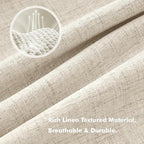 MIULEE 100% Blackout Linen Curtains - Image 3