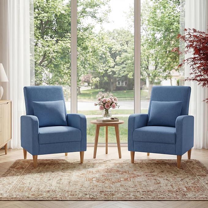 COLAMY Mid-Century Modern Upholstered Accent Chair - Image 10