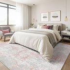 LOONGRUG 7x9 Area Rug Washable Large Neutral Modern Living Room Rugs | Abstract - Image 4