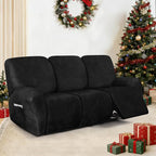 ANARACHON Leather Look Recliner Couch Cover, 8-Pieces Stretch Recliner Sofa - Image 2