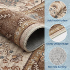 GarveeHome 2x6 Washable Runner Rug Brown Non Slip Kitchen Runner | Hallway Soft - Image 4
