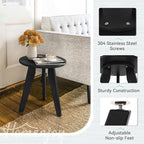 HDPS Outdoor Side Table, Small Round Side Table Weather-Resistant, Outdoor Side - Image 5