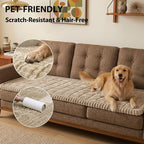Fixwal Waterproof Flannel Dog Couch Cover, 27.6" x 70.9", Coffee | Integrated - Image 4
