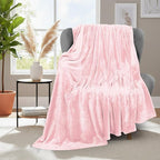 Utopia Bedding Ultra Soft Fleece Bed Blanket Throw Size Pink | Microfiber Plush - Image 2