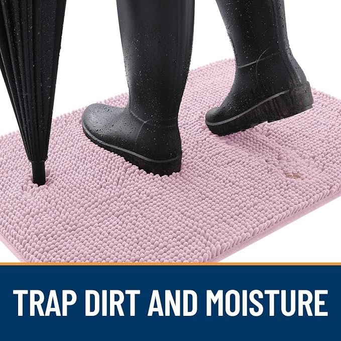 OLANLY Dog Door Mat for Muddy Paws 47x20, Super Absorbent Chenille Mud Mat | - Image 2
