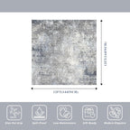 12x12 Square Area Rug for Living Room, Washable Modern Rug, square rooms - Image 2
