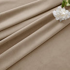 MIULEE Velvet Curtains 50W x 84L 2 Panels Camel Beige Blackout Curtains | - Image 7