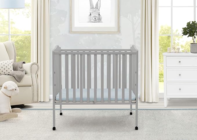 Delta Children Folding Portable Mini Baby Crib - Image 2