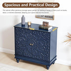 weselon Accent Cabinet Set of 2, Luxury Carving Board Buffet Cabinet - Image 5