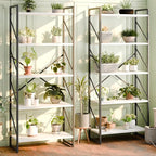 Shintenchi 5 Tiers Bookshelf, Classically Tall Bookcase Shelf, Industrial Book - Image 4