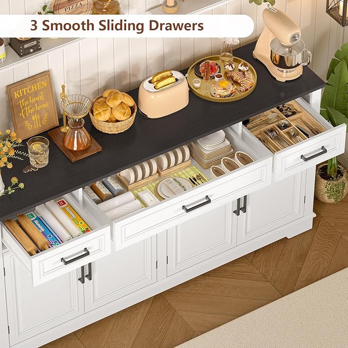 usikey 59” Large Buffet Cabinet - Image 4