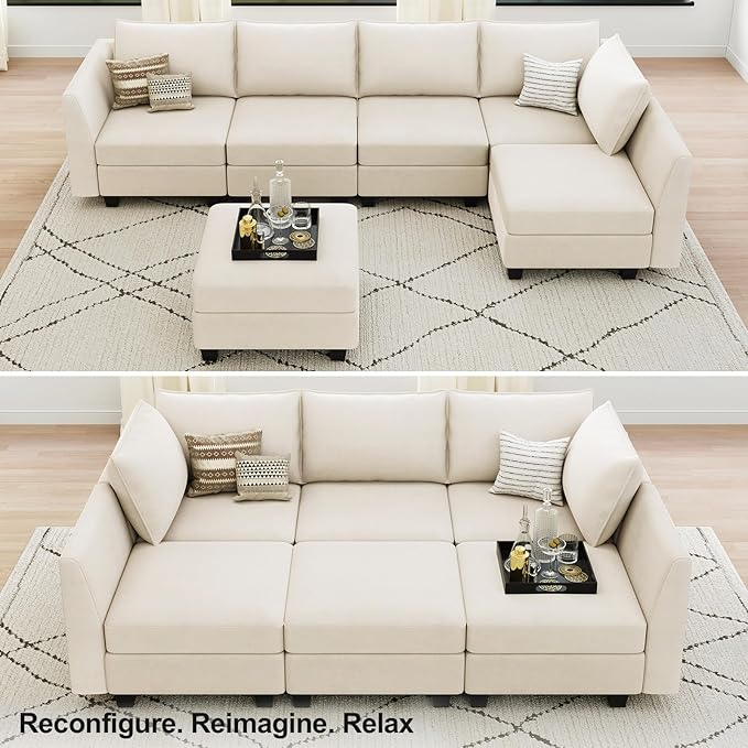 Belffin Modular Sectional Sofa Sleeper Sectional Couch - Image 5