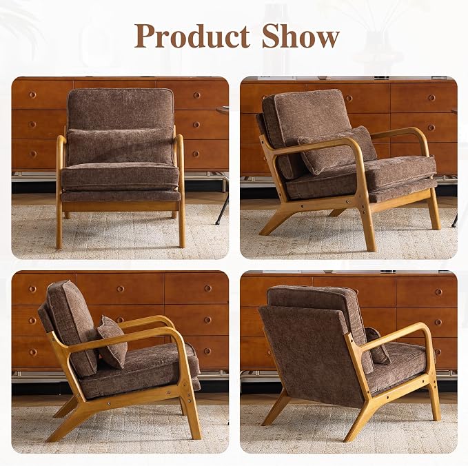 Karl home Mid Century Modern Accent Chair - Image 6