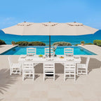 SERWALL 9 Piece Outdoor Dining Set - Image 9