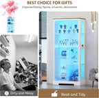 Lvifur Display Cabinet with Glass Doors, Modern Curio Cabinet with 3 Color - Image 6