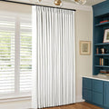 Beige White Pinch Pleated 100% Blackout Linen Curtains W60xL102 1 Panel | Black by Twodrapes