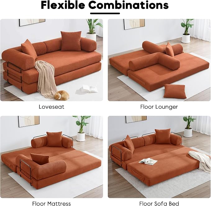 ZEIINPA Convertible Sleeper Sofa Bed - Image 6