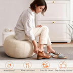 Thgonwid Unstuffed Moroccan Storage Pouf Foot Stool Ottoman Seat, No Filler - Image 11