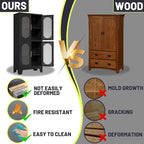 PAOFIN 61" Black Pantry Storage Cabinet, Kitchen Pantry Cabinet - Image 6