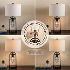 Set of 2 Farmhouse Table Lamps - Image 2