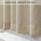 Pitalk Back Tab Linen Curtains 108 Inches Long - Image 8
