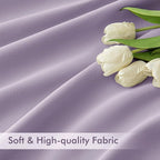 MIULEE Lilac Back Tab Blackout Curtains 52x120 Inch Long 2 Panels Set | Rod - Image 6