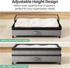 Kitstorack 4 Pack Height-adjustable Under Bed Storage - Image 3