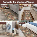 Yamaziot Washable Runner Rug, 2x6 Non-Slip Boho Vintage Hallway Kitchen Rug | - Image 7