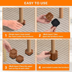 shouwuhho 24 Pack Furniture Risers Adjustable Bed Risers Heavy Duty Lifts - Image 7