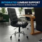 Flash Furniture Whitney Mid-Back Swivel LeatherSoft Desk Chair - Image 9