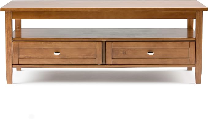 SIMPLIHOME Warm Shaker Solid Wood Transitional-Style 48-inch Wide Coffee Table - Image 3